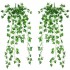 Yatim 90 cm Sweetpotato Ivy Vine Artificial Plants Greeny Chain Wall Hanging Leaves for Home Room Garden Wedding Garland Outside Decoration Pack of 2