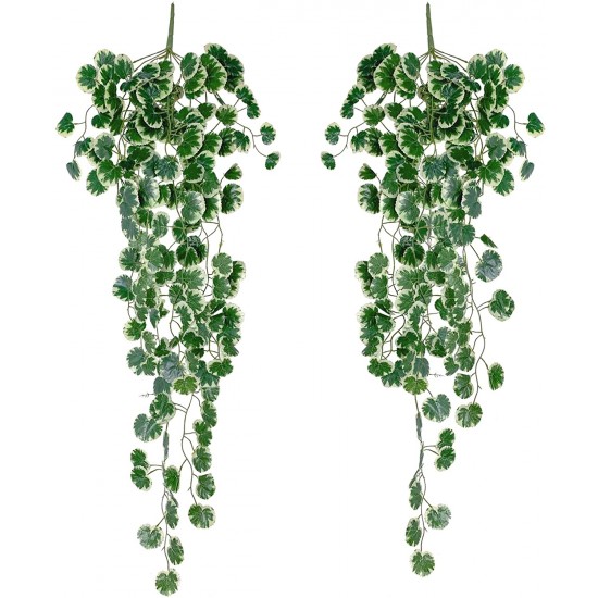 Yatim 90 cm White Crabapple Ivy Vine Artificial Plants Greeny Chain Wall Hanging Leaves for Home Room Garden Wedding Garland Outside Decoration Pack of 2